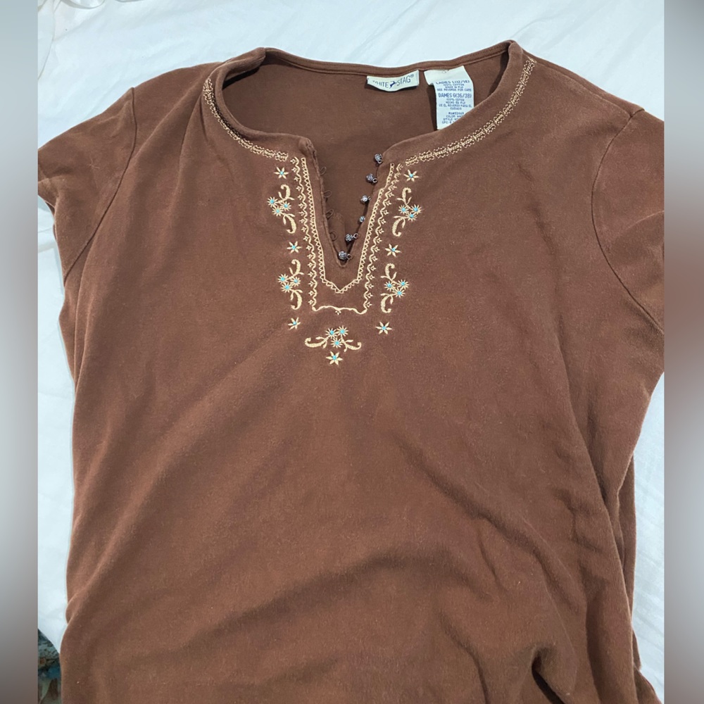 Brown cowboy western top
